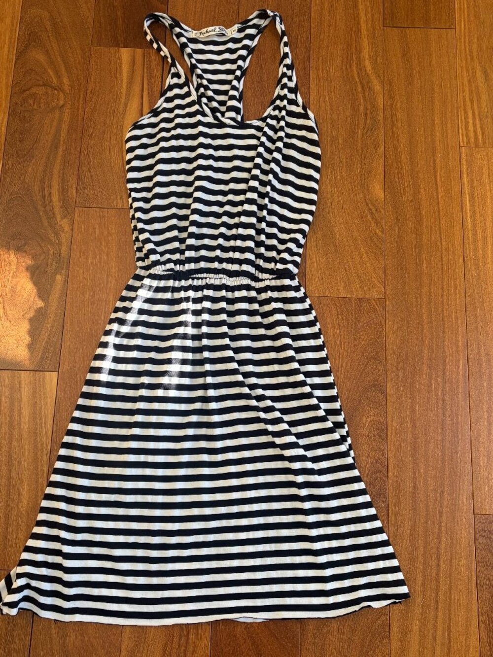 Michael Stars black and white striped racerback
